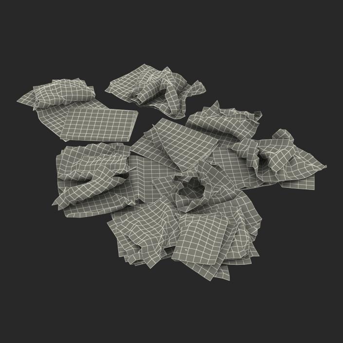 3D Newspaper Litter 4 model