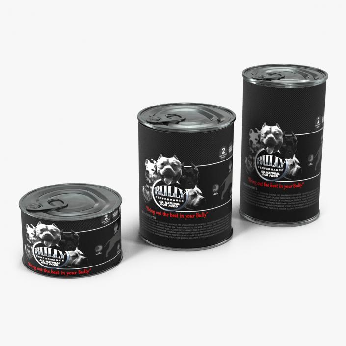 Dog Food Tins 3D Models Set 3D