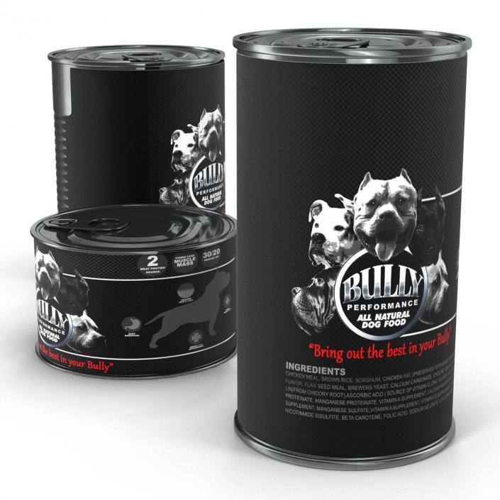 Dog Food Tins 3D Models Set 3D