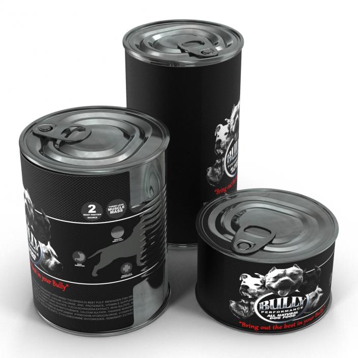 Dog Food Tins 3D Models Set 3D