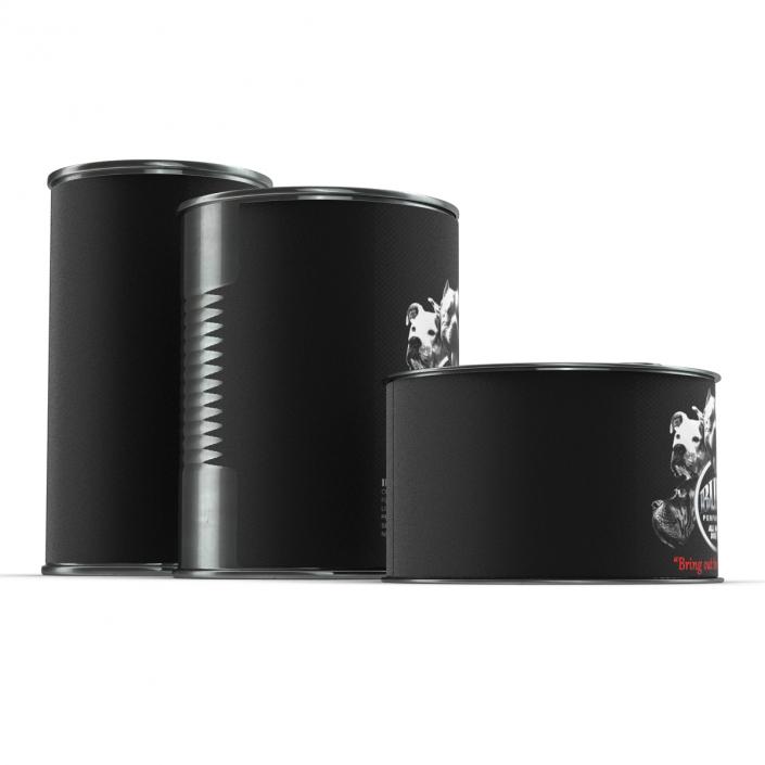 Dog Food Tins 3D Models Set 3D