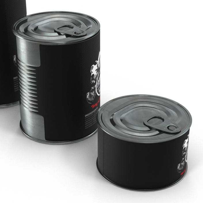 Dog Food Tins 3D Models Set 3D