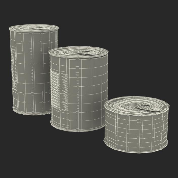 Dog Food Tins 3D Models Set 3D