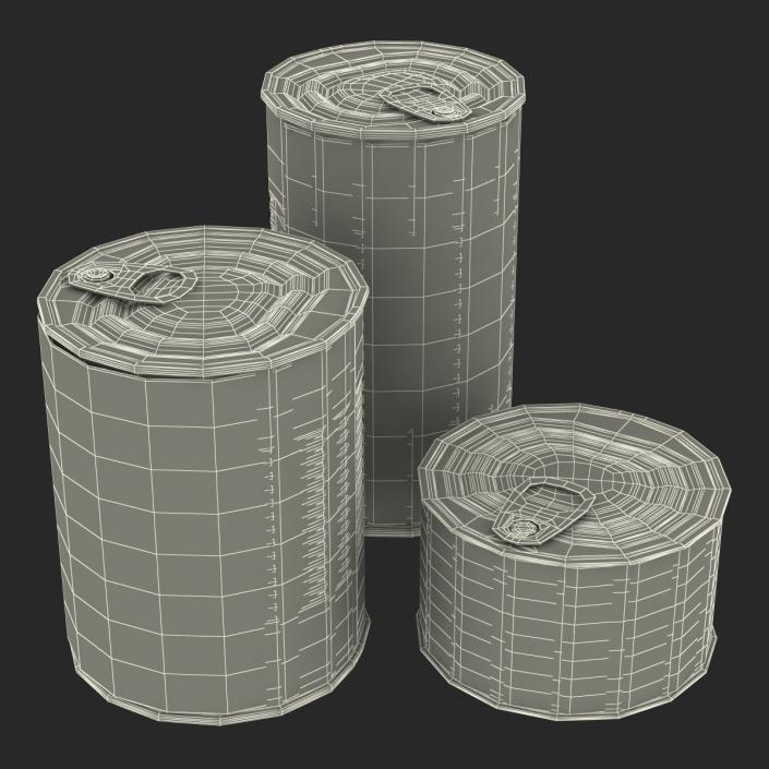 Dog Food Tins 3D Models Set 3D