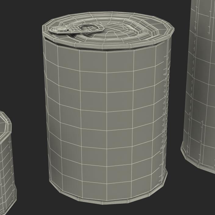 Dog Food Tins 3D Models Set 3D