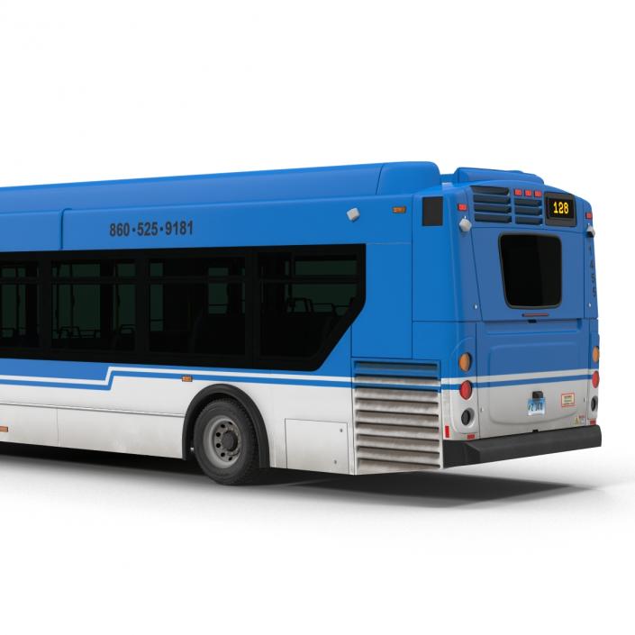 New Flyer Xcelsior XD40 Bus Rigged 3D model