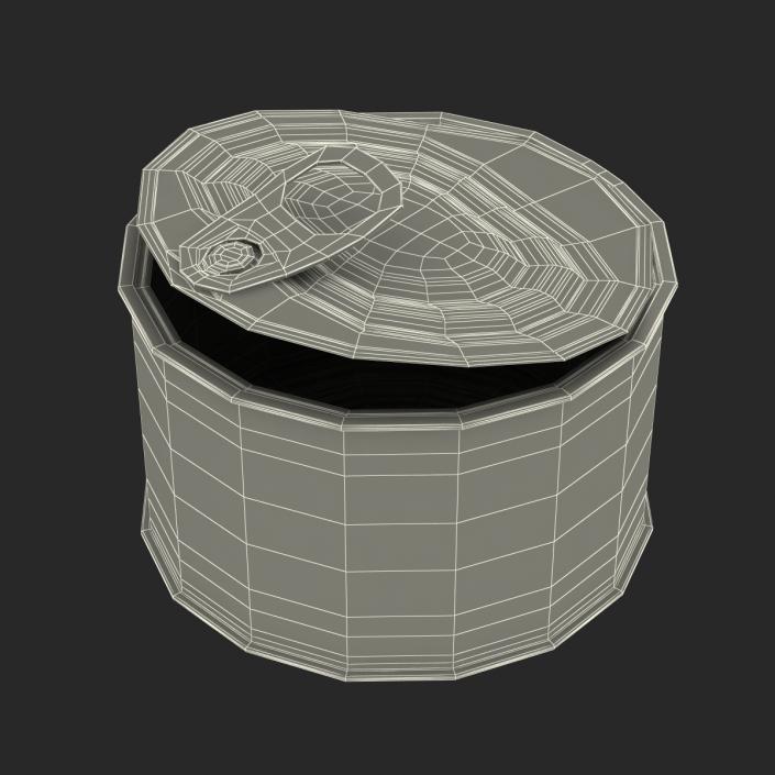 3D Open Empty Tin Cans Set model