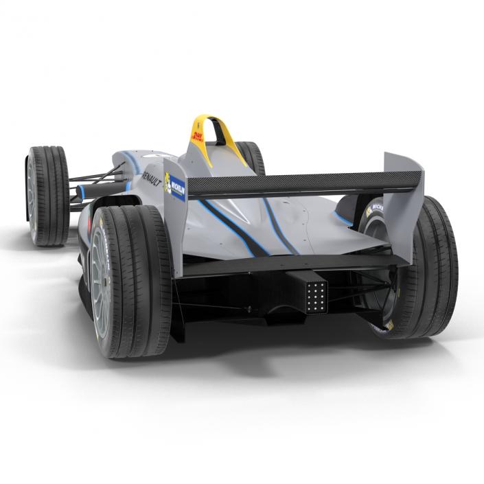 Formula E Race Car Qualcomm Rigged 3D model