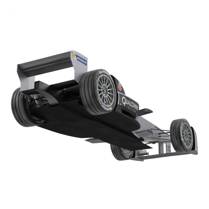 Formula E Race Car Qualcomm Rigged 3D model