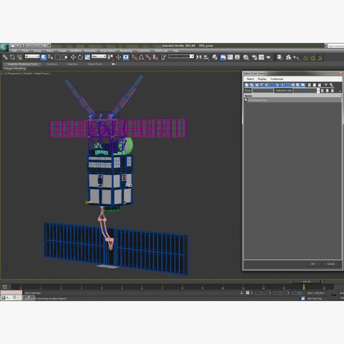 European Remote Sensing Satellite ERS-2 3D model