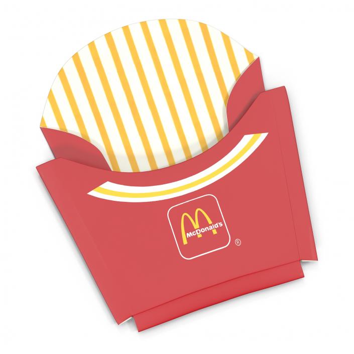 3D Folded French Fry Box McDonalds