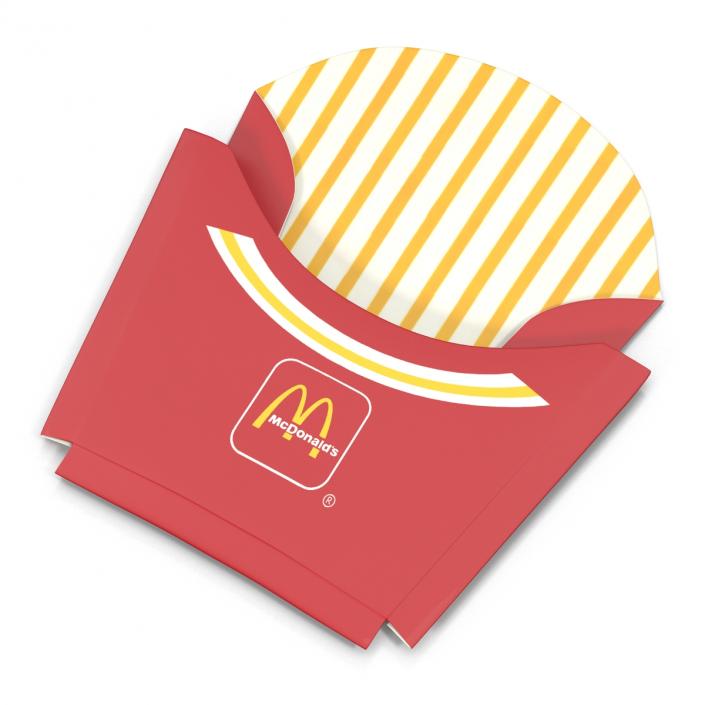 3D Folded French Fry Box McDonalds