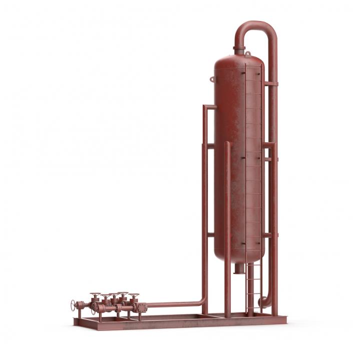 3D model Vertical Oil and Gas Separator