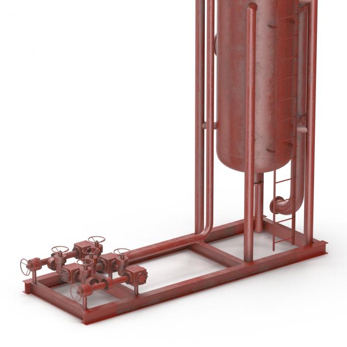 3D model Vertical Oil and Gas Separator