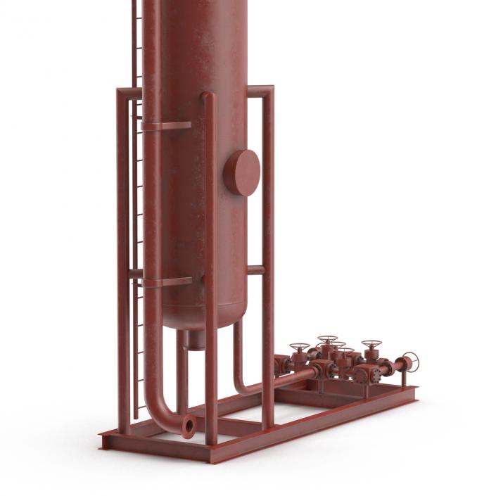 3D model Vertical Oil and Gas Separator