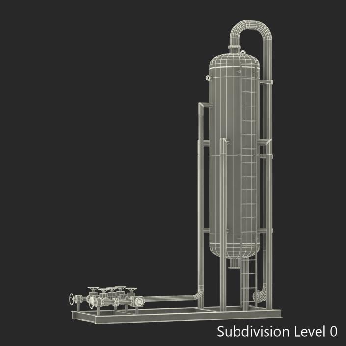 3D model Vertical Oil and Gas Separator