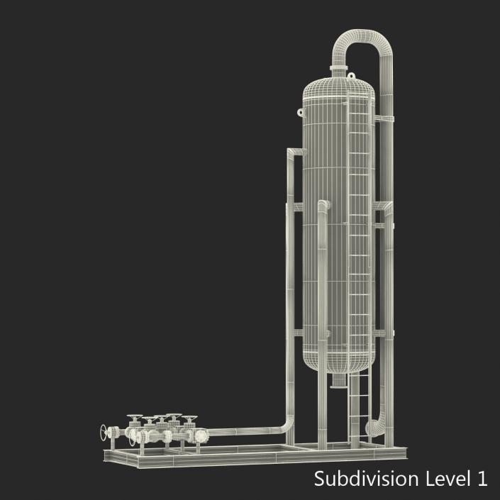 3D model Vertical Oil and Gas Separator