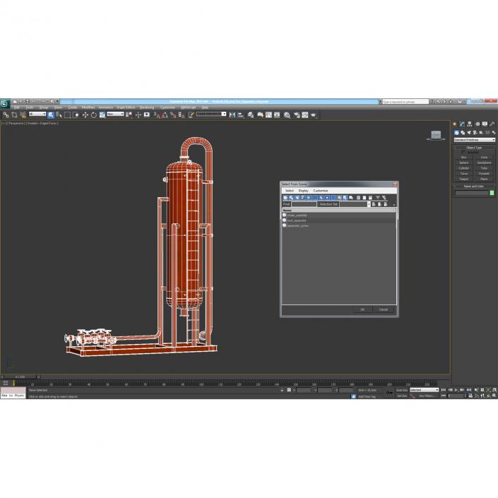 3D model Vertical Oil and Gas Separator