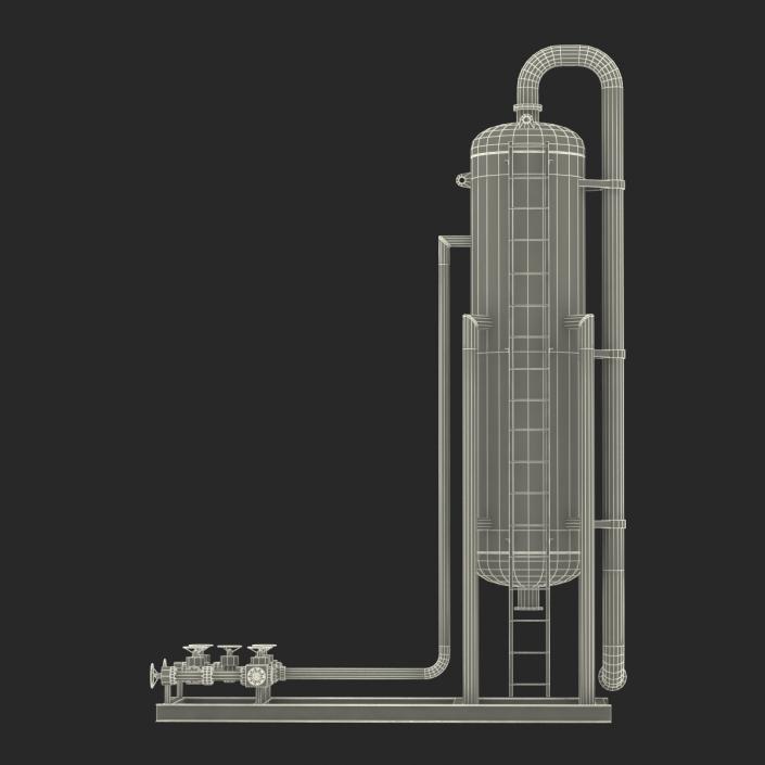 3D model Vertical Oil and Gas Separator