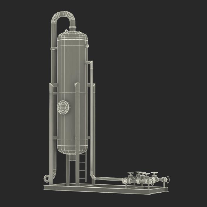 3D model Vertical Oil and Gas Separator