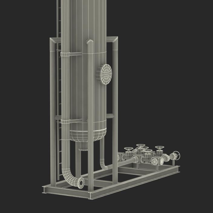 3D model Vertical Oil and Gas Separator