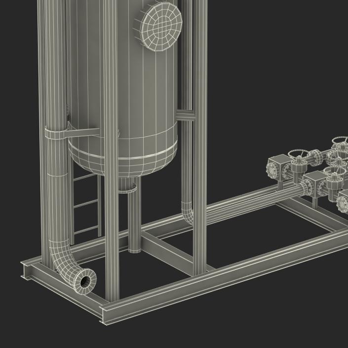 3D model Vertical Oil and Gas Separator