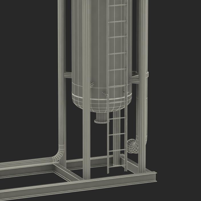 3D model Vertical Oil and Gas Separator