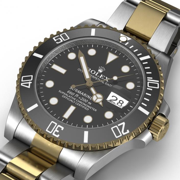 Rolex Submariner Date Black Dial 3D