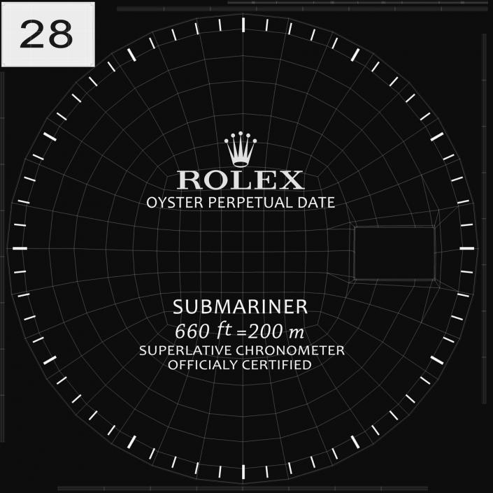 Rolex Submariner Date Black Dial 3D