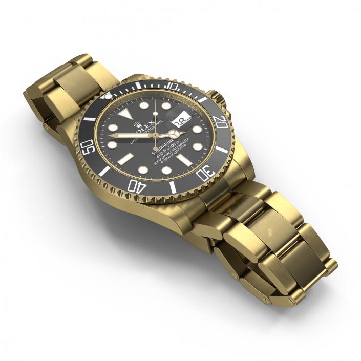 3D Rolex Submariner Date Gold