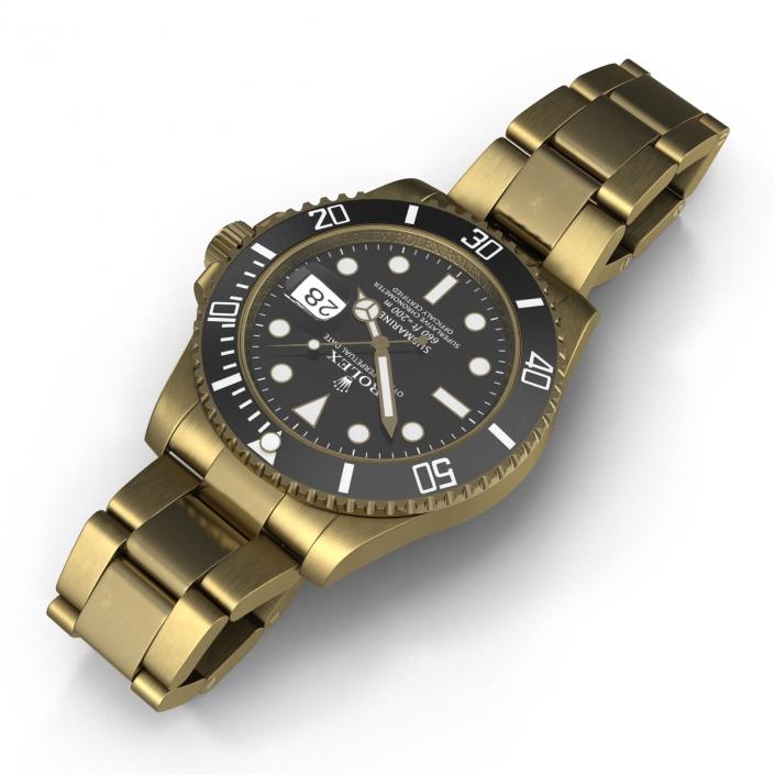 3D Rolex Submariner Date Gold