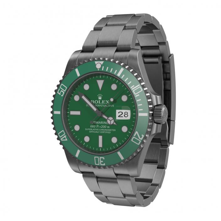 Rolex Submariner Date 2 Green Dial 3D model