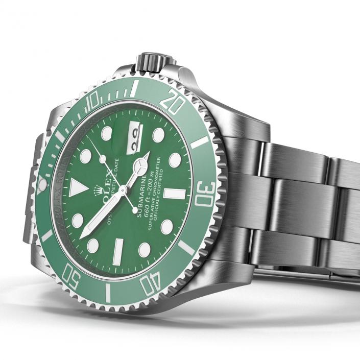 Rolex Submariner Date 2 Green Dial 3D model