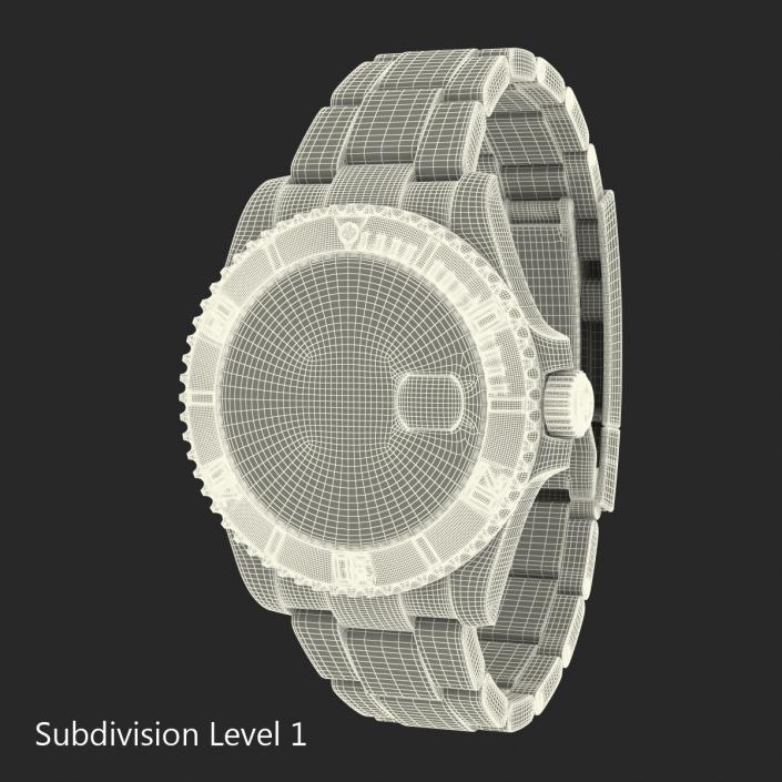 Rolex Submariner Date 2 Green Dial 3D model