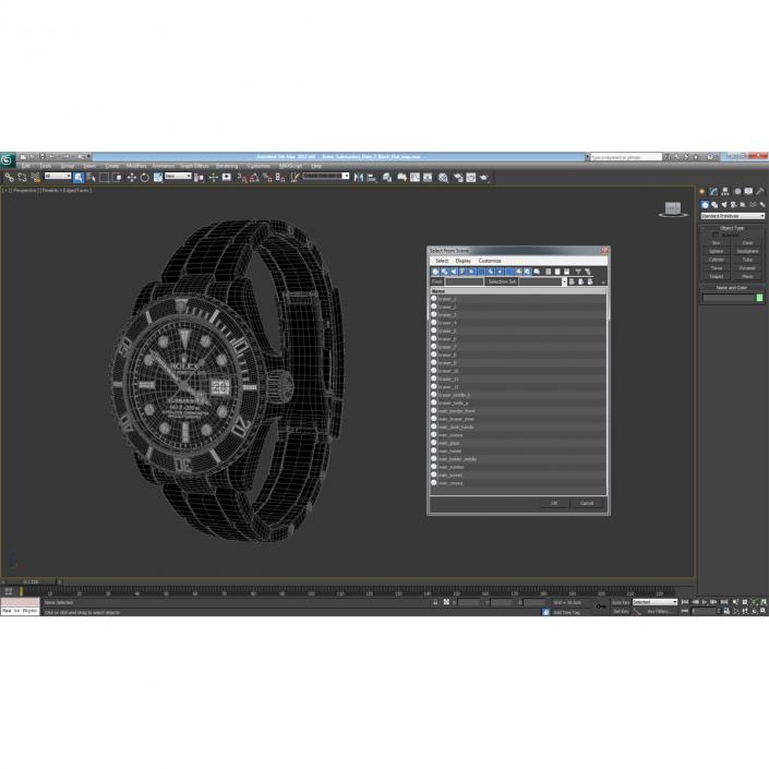 Rolex Submariner Date 2 Black Dial 3D model