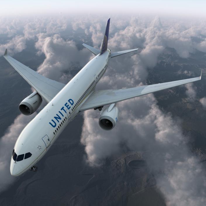 Boeing 787-3 Dreamliner United Airlines 3D model