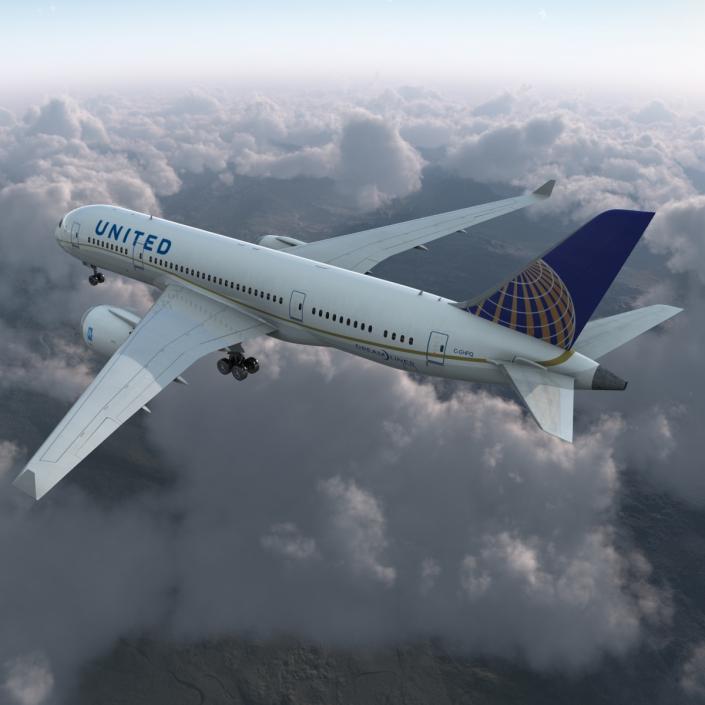 Boeing 787-3 Dreamliner United Airlines 3D model