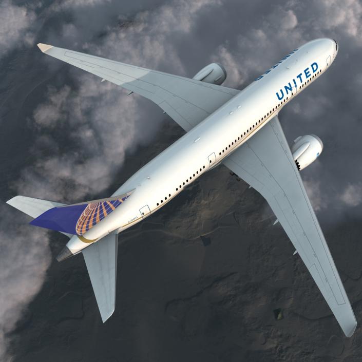 Boeing 787-3 Dreamliner United Airlines 3D model