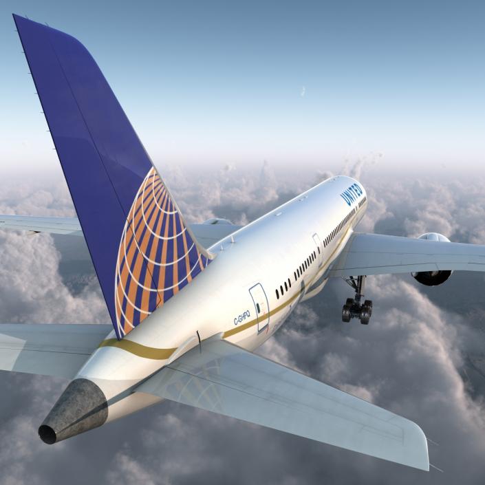 Boeing 787-3 Dreamliner United Airlines 3D model