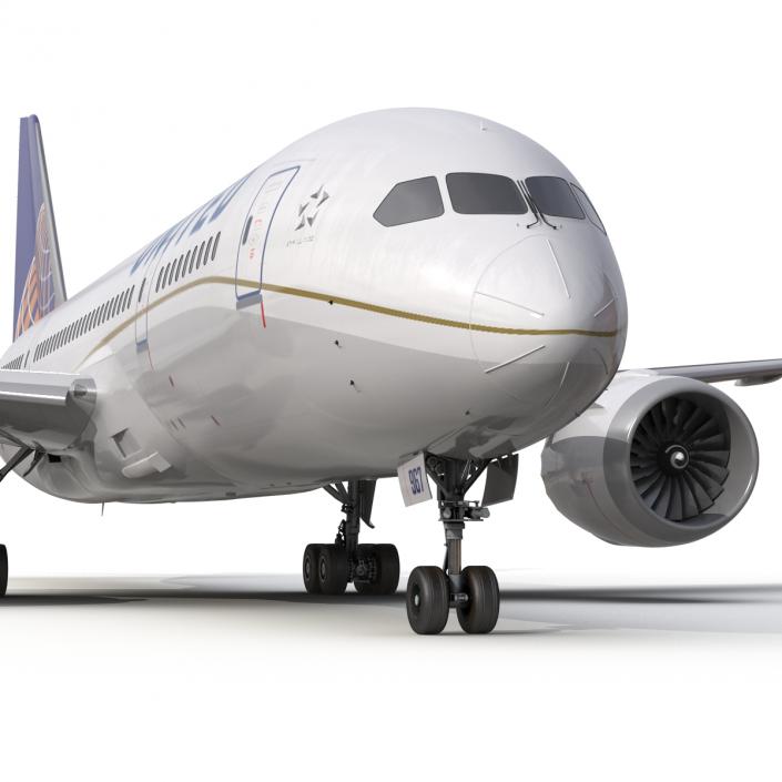 Boeing 787-3 Dreamliner United Airlines 3D model