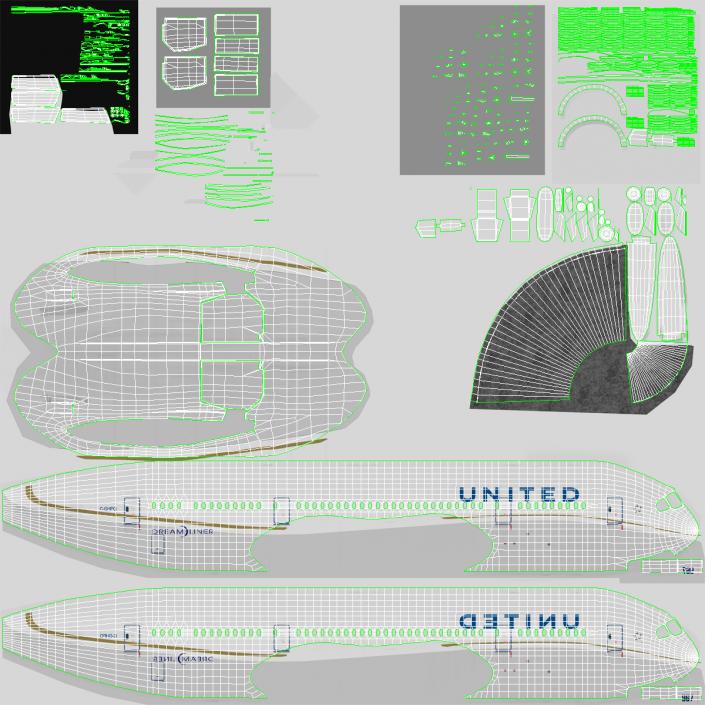 Boeing 787-3 Dreamliner United Airlines 3D model