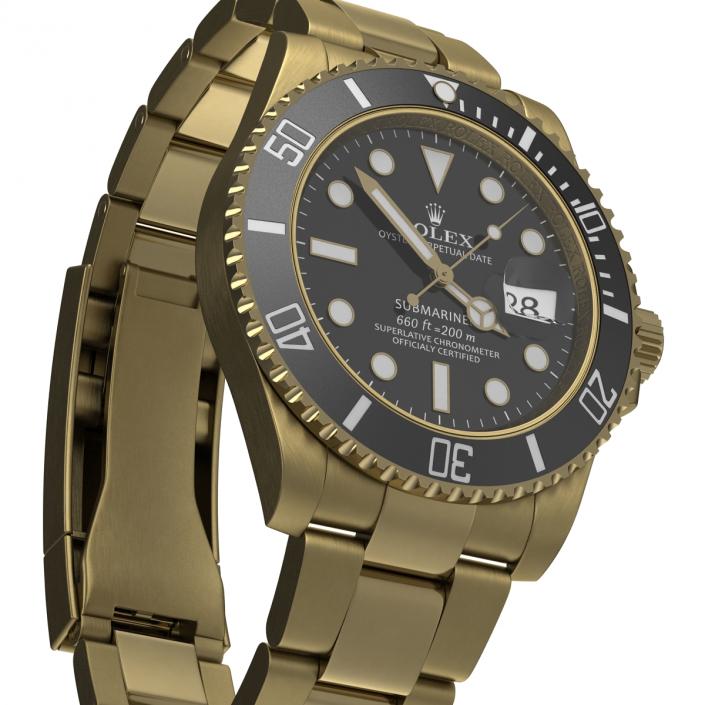 3D Rolex Submariner Date 2 Gold model