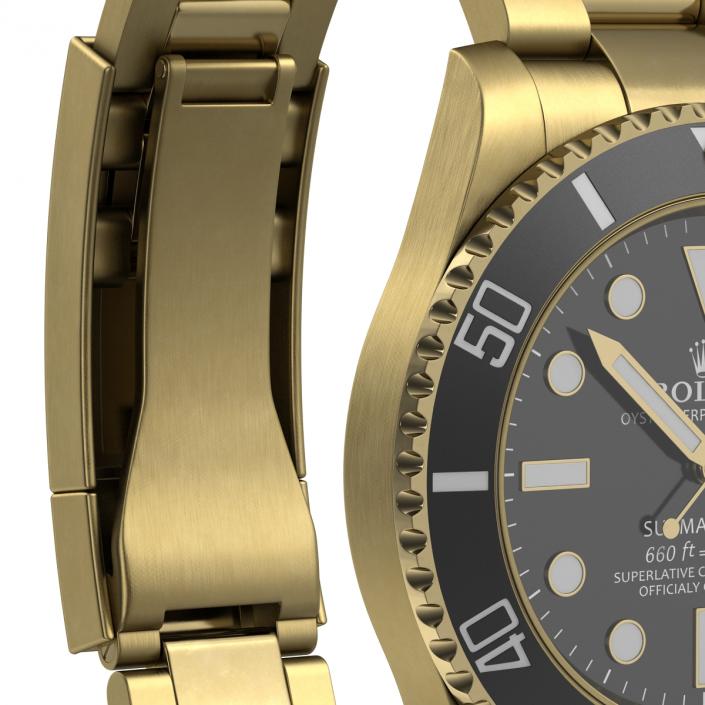 3D Rolex Submariner Date 2 Gold model