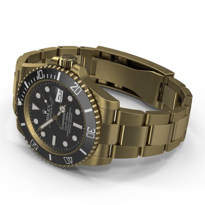 3D Rolex Submariner Date 2 Gold model