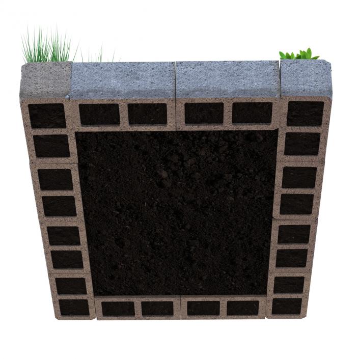 Cinder Block Garden 3D model