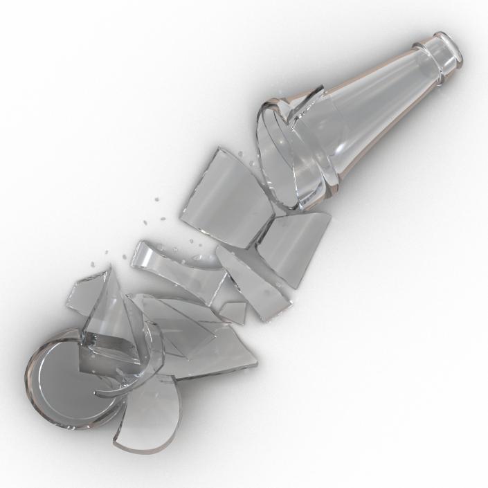 3D model Broken Beer Bottle 2