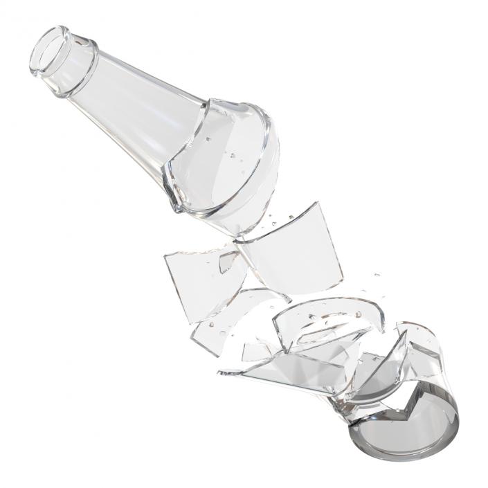 3D model Broken Beer Bottle 2