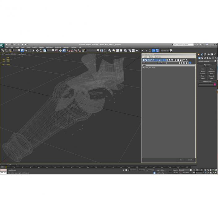 3D model Broken Beer Bottle 2