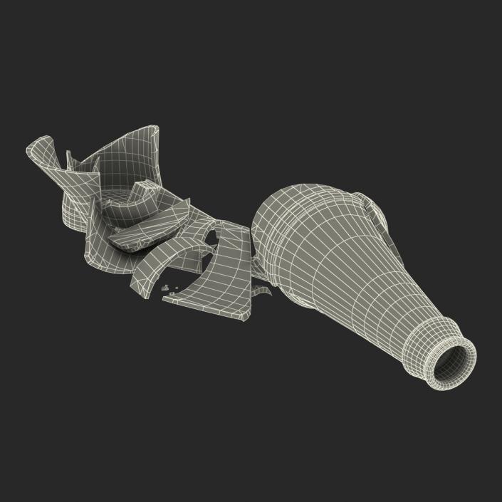 3D model Broken Beer Bottle 2