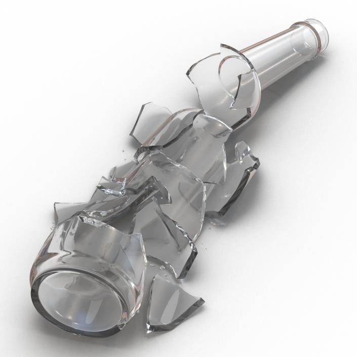 3D model Broken Beer Bottle 3